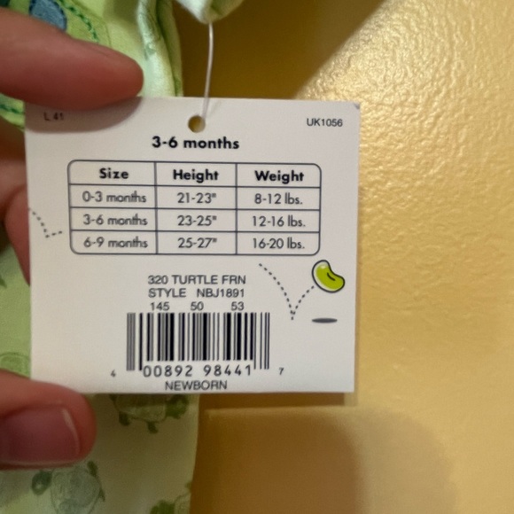 Jumping Beans Let’s be friends 2 piece. Onesie w/ bib - Picture 5 of 7